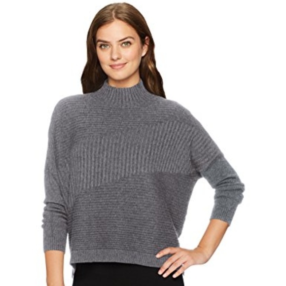 M Made in Italy Sweaters - M Made in Italy Missy High Neck Modern Boxy Sweate